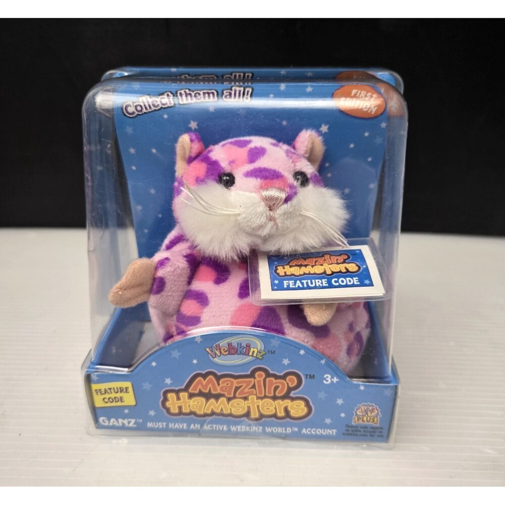 Ganz Webkinz Mazin Hamsters PIXIE Pink Purple Plush 1st Edition Sealed Code NIB